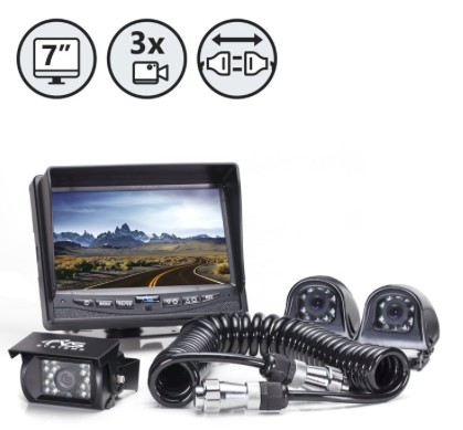 RearView Safety - Ryggekamerasystem med 7" monitor og kamera for bakpart og sider